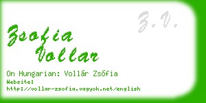 zsofia vollar business card